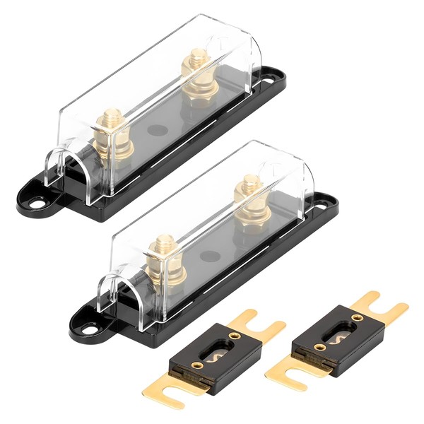 CGEAMDY Pack of 2 In-Line ANL Fuse Holder, Car Audio