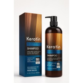Maani Essence 900ML Keratin Enriched Shampoo - Sulfate and Paraben Free Anti Frizz Treatment