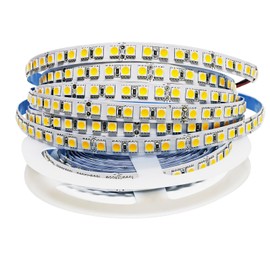 Tesfish 24 V LED Strip Light, Natural White, 4000 K, 5 m LED Strip, 10000 lm, Super Bright SMD 5050, IP20, Total 600 LEDs, LED Strip, LED Strip Light for Bedroom, Kitchen, Advertising Decoration