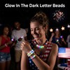 1300 Pcs Patriotic Bracelet Making Kit, Red White Blue Beads