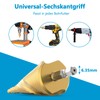 Genossen Step Drill Set, 6 Pieces HSS Step Drill Set,