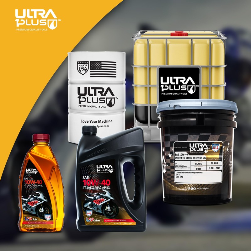 ULTRA 1PLUS 4T 10W-40 Motorcycle Oil Synthetic Blend API SL