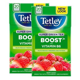 2 x 20 Bags Strawberry Raspberry Fruit Boost Green Tea