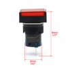 Baomain 5/8" 16mm Push Button Switch Momentary Rectangular Cap LED