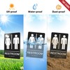 T&R Restroom Signs for Business - 4 Pack - 9