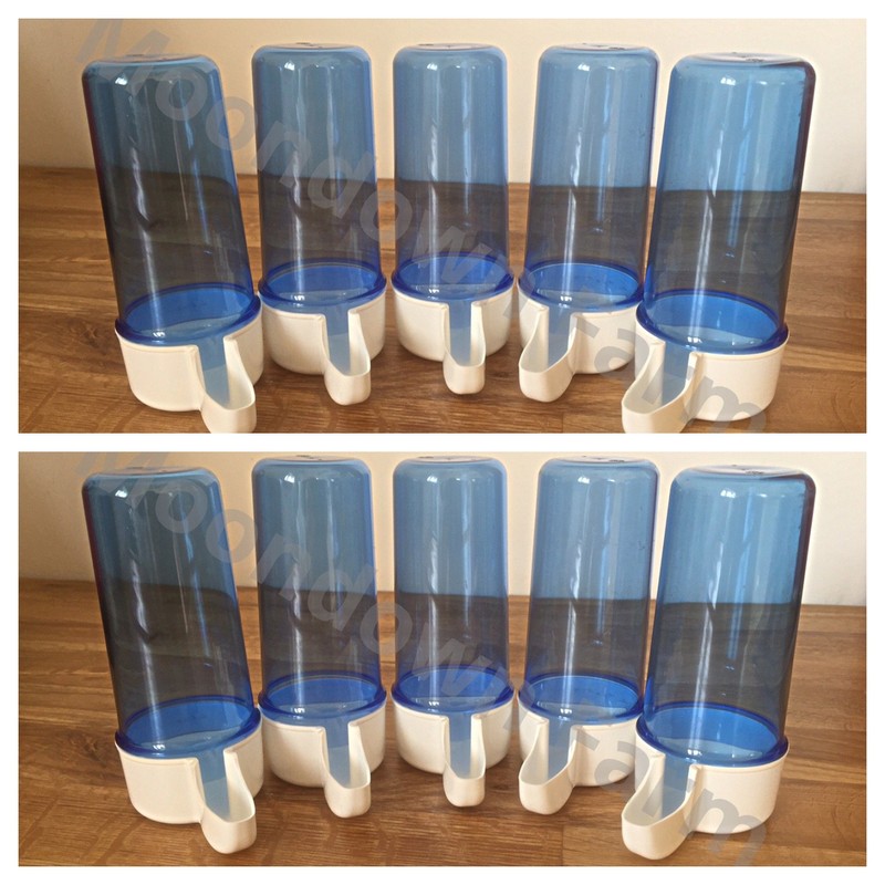 Moondown Farm 10 x 110cc Cage Drinkers Blue Anti Algae