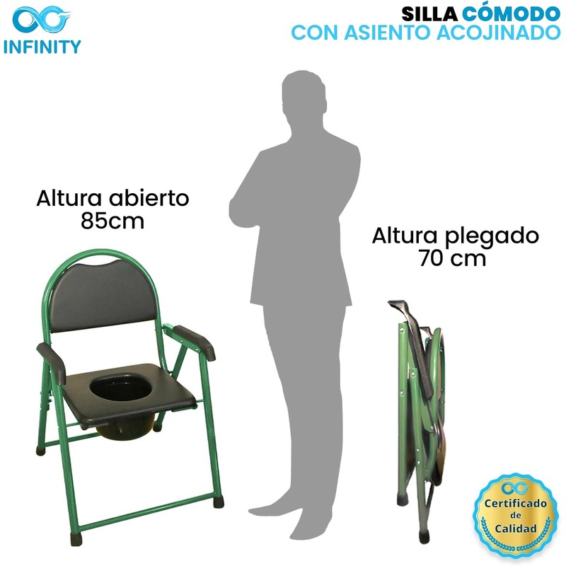 Medstar Infinity - Silla Cómodo con Asiento Acojinado para Baño.