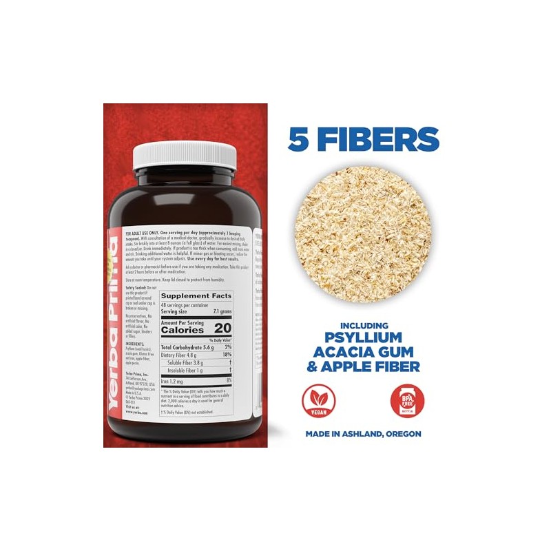 Soluble Fiber Formula, 12 oz (340 g) - Yerba Prima