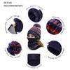 FANZERO Womens Girls Knit Beanie Scarf Mask Set Soft Warm