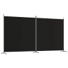 2-Panel Black Fabric Room Divider 137"x70.9" Screen & Dividercolor: Black