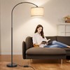 Dimmable Floor Lamp, Arc Floor Lamp with Dimmer, Black Standing