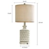 PoKat 20" Farmhouse 3 Way Dimmable USB Touch Ceramic Lamp