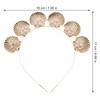 Lurrose Shell Headband Gold Seashell Crown Goddess Pearl Decor Tiara