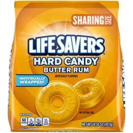 Life Savers Butter Rum Hard Candy Individually Wrapped, Sharing Size 14.5 oz
