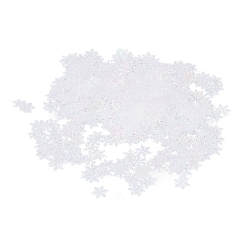 1000Pcs Snowflake Confetti 0.9in Vibrant Color Reusable Plastic Multi Purpose