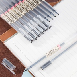 XSG Black Gel Pens[0.5mm]，Extra fine point pens Ballpoint pens For japanese Office School Stationery Supply 12 Packs