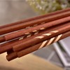 Wooden Chopsticks Japanese Style Rectangular Red Sandalwood Inlaid Boxwood Reusable