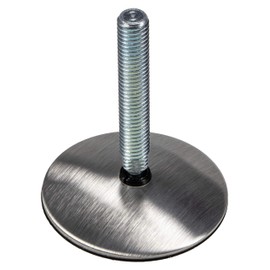 Gedotec Adjusting Screw M10 x 60 mm Adjustment Screw Heavy Duty Adjusting Screws for Table Legs and Furniture Feet, Matte Stainless Steel, Furniture Adjustment Feet, Made in Germany, Pack of 4,