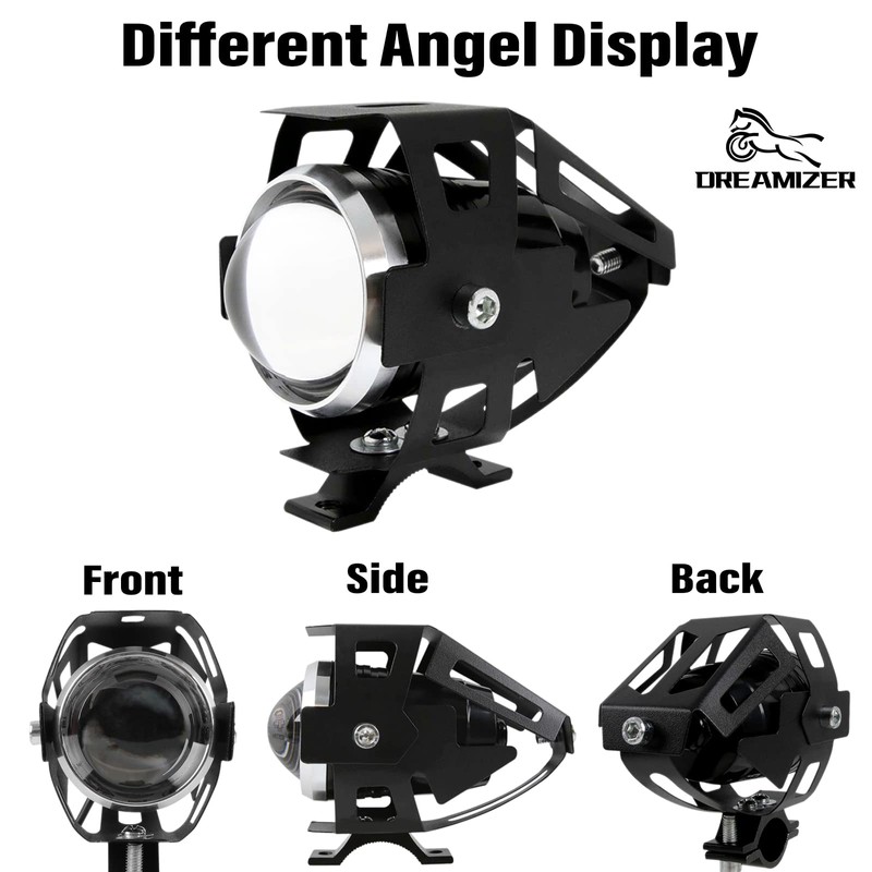DREAMIZER Motorcycle headlight, U5 LED fog light, headlight, DRL, universal