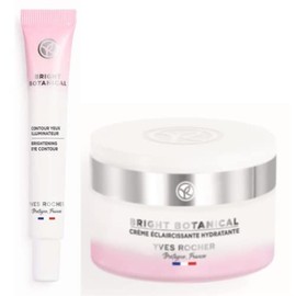 Yves Rocher Set Bright Botanical Contorno de Ojos Iluminador (15 ml)  Crema Facial Iluminadora Da y Noche (50 ml                                      