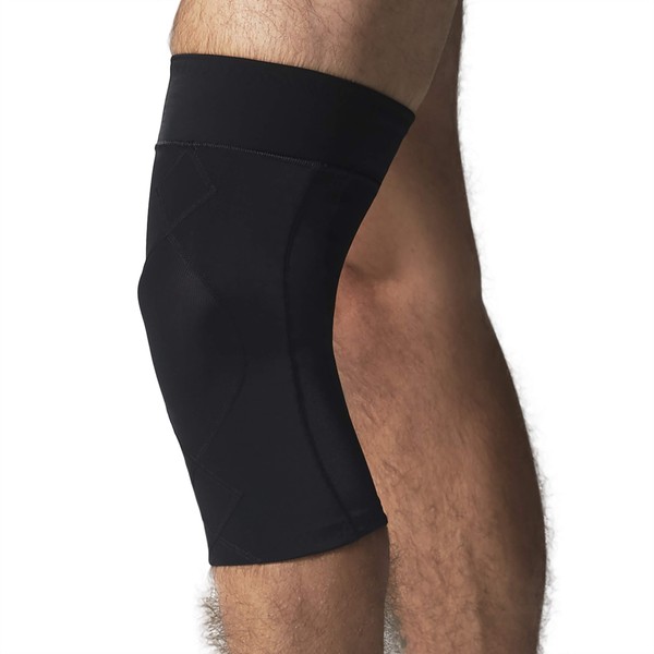 CW-X Men's Stabilyx Joint Support Compression Knee Sleeve, Black, Medium