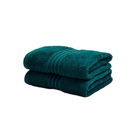 Bentley Priory Linens Hand Towels (2 PACK) for Bathroom Supreme Range 500GSM Super Soft Collection 100% Cotton Pack of 2 Absorbent and Quick Dry Hand Towels Set 50 x 85cm (PEACOCK BLUE)