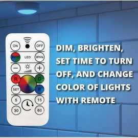 good earth single puck led light with remote