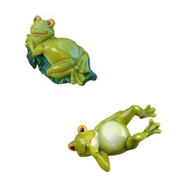 Resin Frog Statue Planter Huggers, Pack of 2 Climbing Frog Flower Pot Hanger Decoration for Office Desk Home Garden Pot