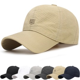 Baseball caps for Mens and Womens with Adjustable Buckle Sports Cap for Men's Accessories Unisex Cotton Plain Hat Breathable Summer Sun Visor Hat Trucker Outdoor Sport Beige