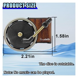Record Player Car Air Freshener Vent Clip, Car Diffuser Air Conditioner Vent Outlet Clip, Retro Car Dashboard Air Vent Trim Clip, Car Interior Decoration Accessories for Women Music Lovers