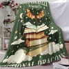 Zzkol Emotionally Attached to Fictional Dragons Flannel Throw Blanket