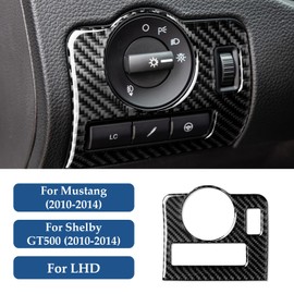 Car Carbon Fiber Decal Interior Trim Cover for Ford Mustang GT Shelby 2009 2010 2011 2012 2013 2014 Headlight Switch Sticker