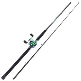 Sougayilang Catfish Baitcast Reel and Fishing Rod Combo, Conventional Fishing Wheel & 2pcs Catfish Casting Rod,Comfortable EVA Non-Slip Grips,Aluminum Reel Seat for Big Saltwater Game