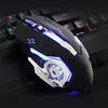 Mechanical Wire Game Mouse Mute USB Black 4-Way Roller Desktop