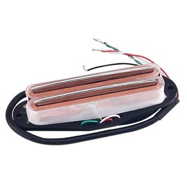 Dual Hot Rail Humbucker Double Coil Pickup for Fender Stratocaster Strat Electric Guitar Parts (Clear)