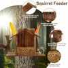 Squirrel Feeder House, Wooden Squirrel Feeder Box Garden Ornaments Squirrel