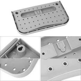 QWORK® 4 Piece Shoe Rack Wall Mounted Set, Foldable Shoes Organiser, Grey Shoe Holder, No Drilling Required