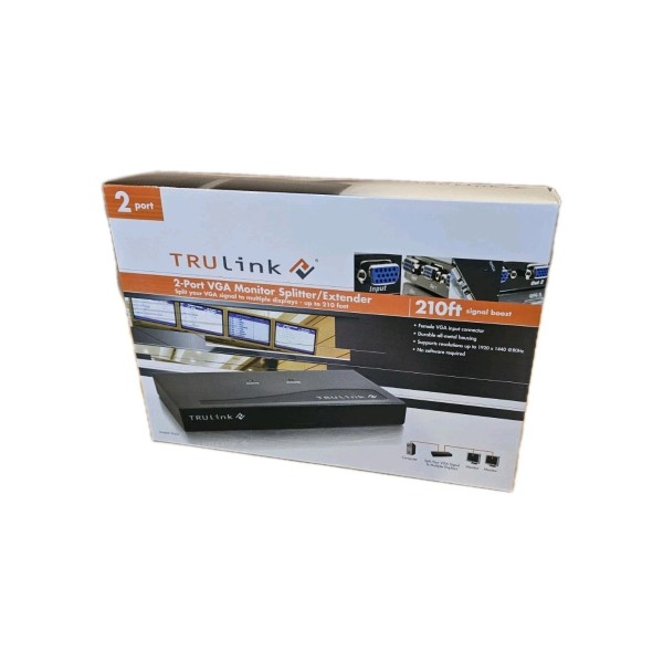 TruLink 2-Port VGA Monitor Splitter/Extender 210ft - Model 29503