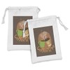 Lunarable Coffee Lover Fabric Pouch Set of 2, Coffee Time