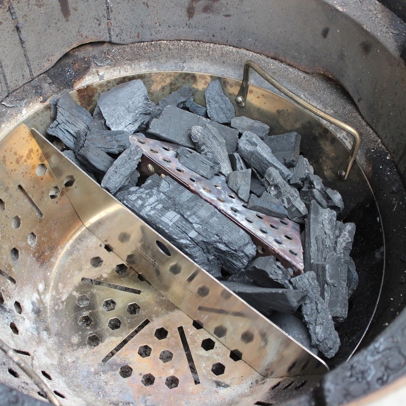 Stainless Steel Charcoal Basket Combo for Large Big Green Egg,