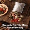 100PCS Reusable Tea Filter Bags with Drawstring, Tea Bag Empty,