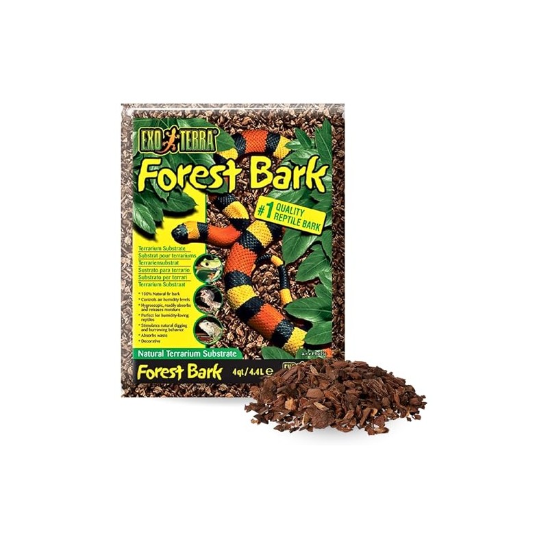 Exo Terra Forest Bark Natural Terrarium Substrate, 4 Quarts, PT2750