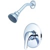 Olympia Single Handle Volume Control Shower Trim in Polished Chrome,