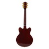 Red and Gold Miniature Electric Guitar Replica with Stand and