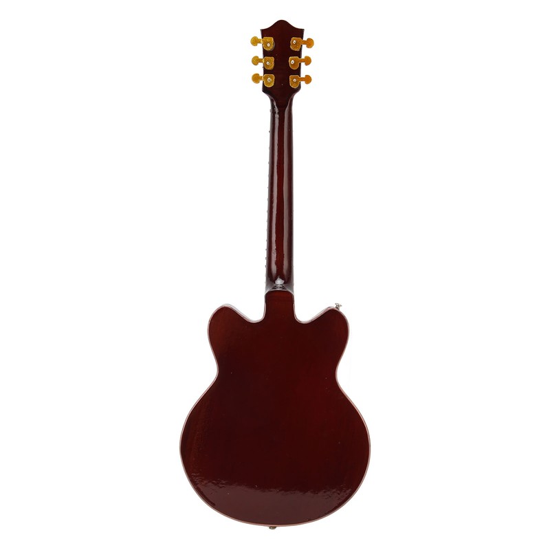 Red and Gold Miniature Electric Guitar Replica with Stand and