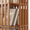 YOWOS Rotating Bookshelf Tower, 360 Display Spinning Bookcase, Bamboo Bookshelf
