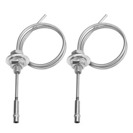 Airshi - Durable Silver Metal Rubber Fuel Pipe 2 Pack - Parking Heater Fuel Tank Standpipe for Eberspacher Heater