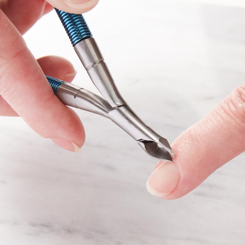 Easy Grip Cuticle Trimmer - Stainless Steel Spiral Spring Controlled