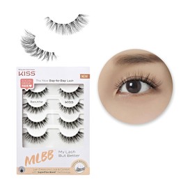 Kiss My Lash But Better False Eyelashes Multipack 'Barefoot Affair' 12mm ultra-fine band technology Easy to apply, reusable, lightweight, voluminous and comfortable, includes 4 pairs of strips / 키스 마이 래쉬 하지만 더 나은 인조 속눈썹 멀티팩 '맨발의 불륜' 12mm 초미세 밴드 기술 적용하기 쉽