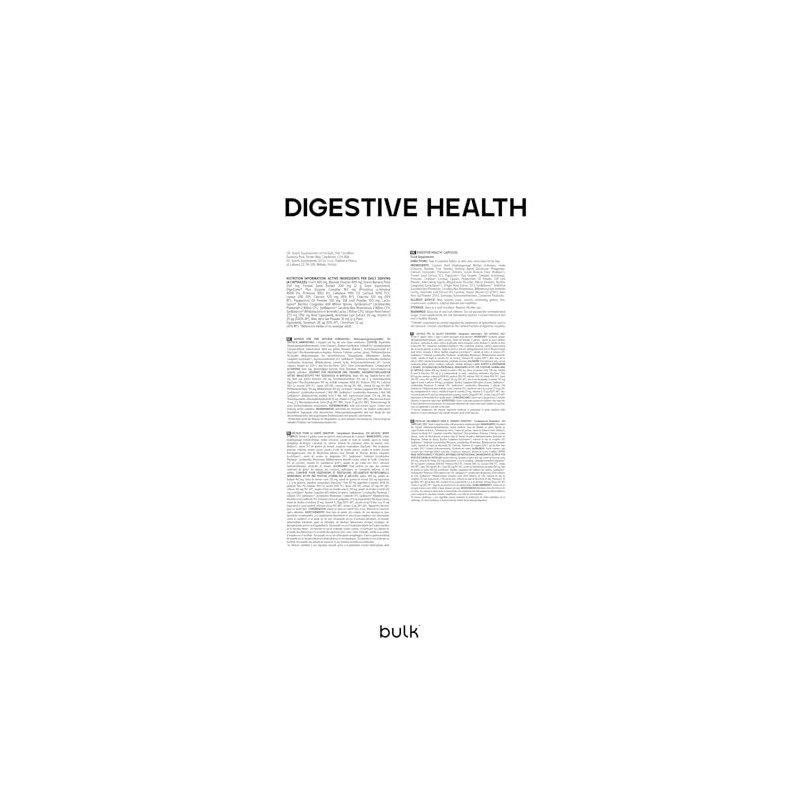 Bulk Digestive Health Capsules, 120 Capsules